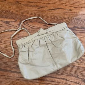 **Vintage** gray clutch with inside strap